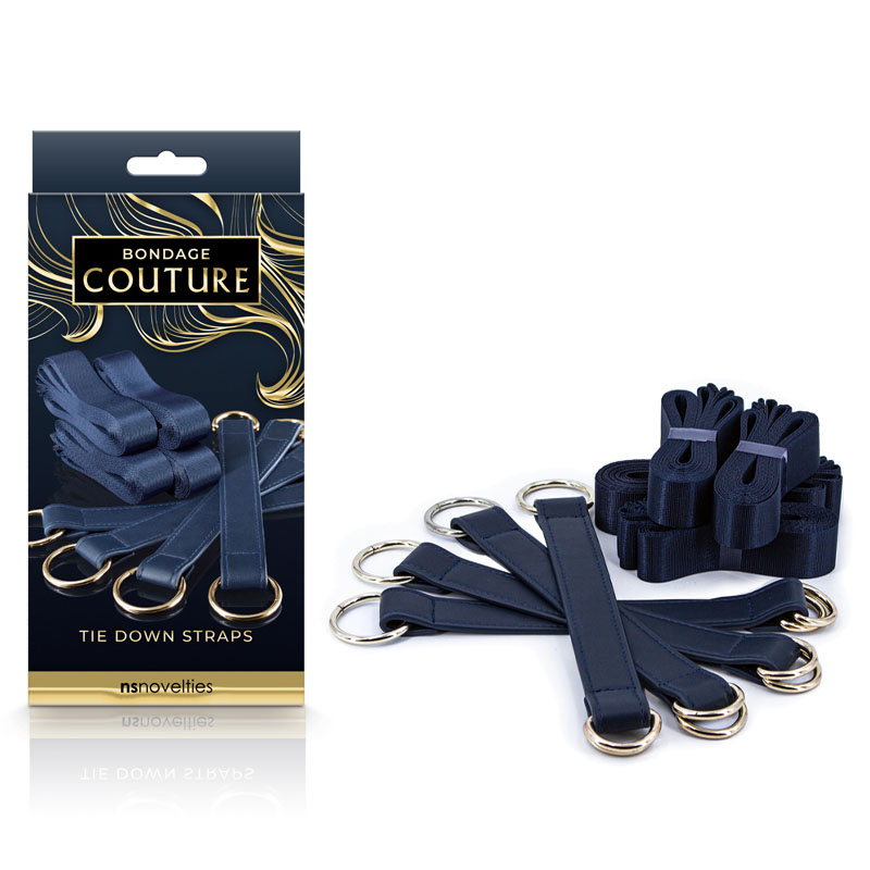 Bondage Couture Tie Down Straps  - Blue